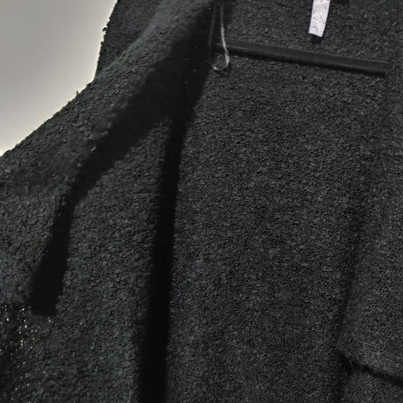 Alya Womens Textured Open Front Drapped Cardigan Color Black Size Small D01-0239 - Picture 5 of 11